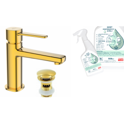 Bateria umywalkowa GLAMOUR gold - wnętrzarska perełka z gratisowym octem żelowym