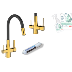 Invena GLAMOUR - Ekologiczna złota bateria z elastyczną wylewką i filtracją węglową!