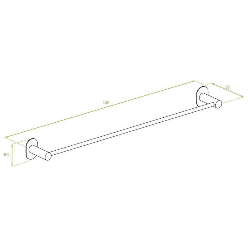 Elegancki Wieszak Złoty MIRI 61cm - Łatwy Montaż, Nowoczesny Design i Gratis Środek Czystości!