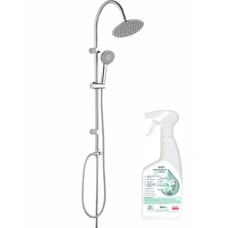 Podwójna Moc: Chromowana Kolumna Natryskowa Ondo z Antykamiennym Systemem i Ekologicznym Żelem
