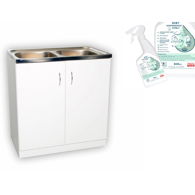 Funkcjonalna Szafka SINGLE 80x50 Biała z Gratisem - Idealna do Twojej Kuchni!