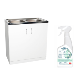 Elegancka Szafka SINGLE 80x60 Biała z Gratisem: Ocet Gospodarczy - Naturalna Czystość!