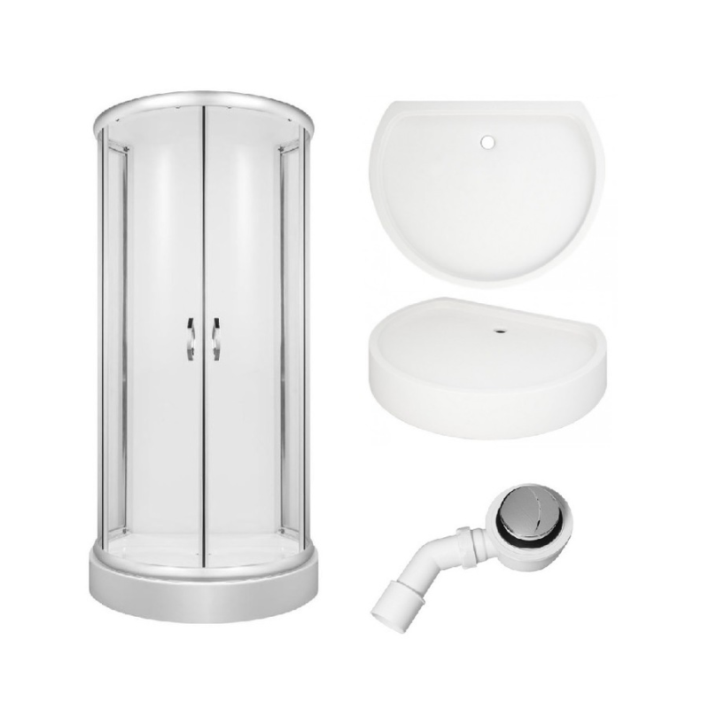 Luksusowa Kabina Prysznicowa STYLIO 80x100 z Brodzikiem i Powłoką CleanGLASS