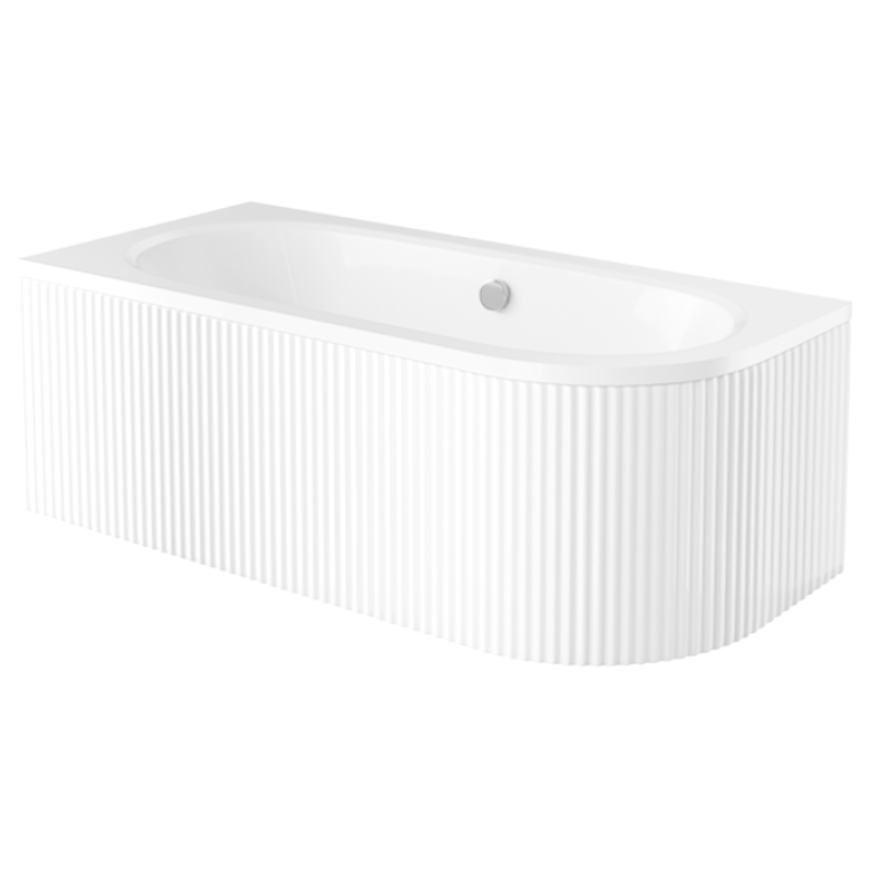 Luksusowa wanna narożna Besco Avita 180x80 z syfonem, elegancja i komfort w Twojej łazience