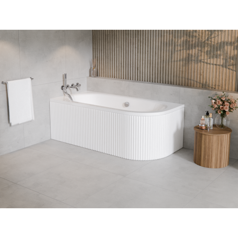 Luksusowa wanna narożna Besco Avita 180x80 z syfonem, elegancja i komfort w Twojej łazience