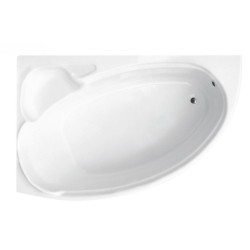 Finezja Nova 155x95 - Elegancka wanna lewa z powłoką antybakteryjną i śnieżnobiałą obudową