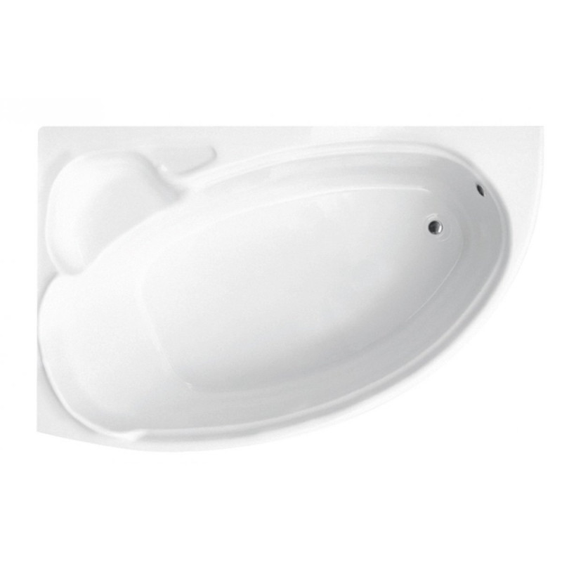 Wanna Besco Finezja Nova 155x95 Lewa Czarna z Syfonem