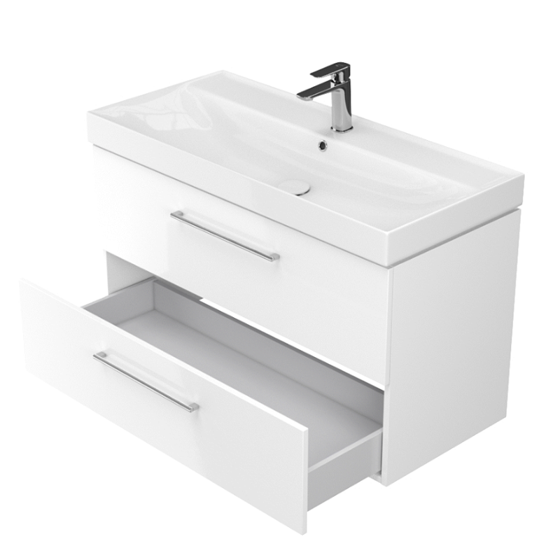 Elegancka Szafka z Umywalką CERSANIT LARGA 80cm - Nowoczesny Styl i Praktyczność