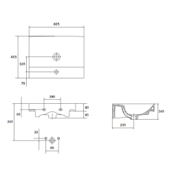 Elegancki Zestaw Cersanit LARGA 60: Szafka z Umywalką, Białe Wykończenie, Złote Uchwyty