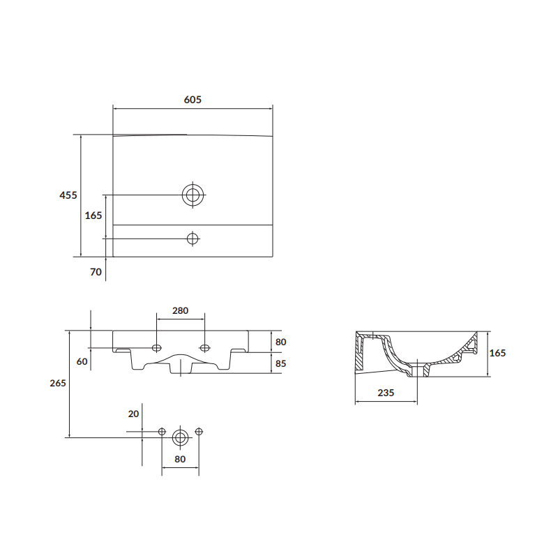 Elegancki Zestaw Cersanit LARGA 60: Szafka z Umywalką, Białe Wykończenie, Złote Uchwyty
