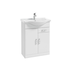 Szafka Łazienkowa Defra ROSTI D65 z Cokołem - Klasyczna Biała Elegancja, Wyprodukowana w Polsce