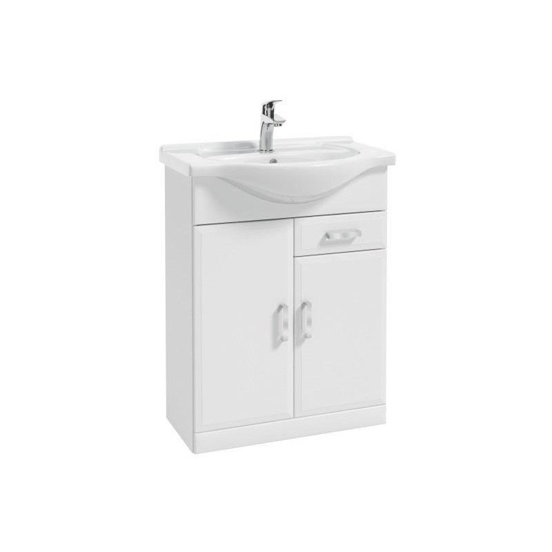 Szafka Łazienkowa Defra ROSTI D65 z Cokołem - Klasyczna Biała Elegancja, Wyprodukowana w Polsce