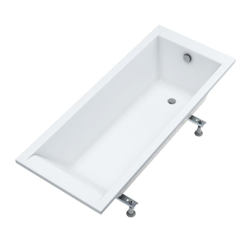 Elegancka Wanna Schedpol Kronos Slim 140x70 z Syfonem i Nóżkami w Zestawie - Biała Uniwersalna