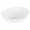 Umywalka nablatowa owalna biała BASARO DIANA 40,5x33cm mała ceramiczna