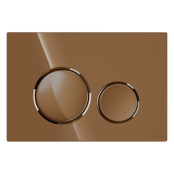 Cersanit LUNA Miedź Błyszcząca Przycisk Spłukujący Dualny, Kompatybilny z AQUA&SYSTEM MECH