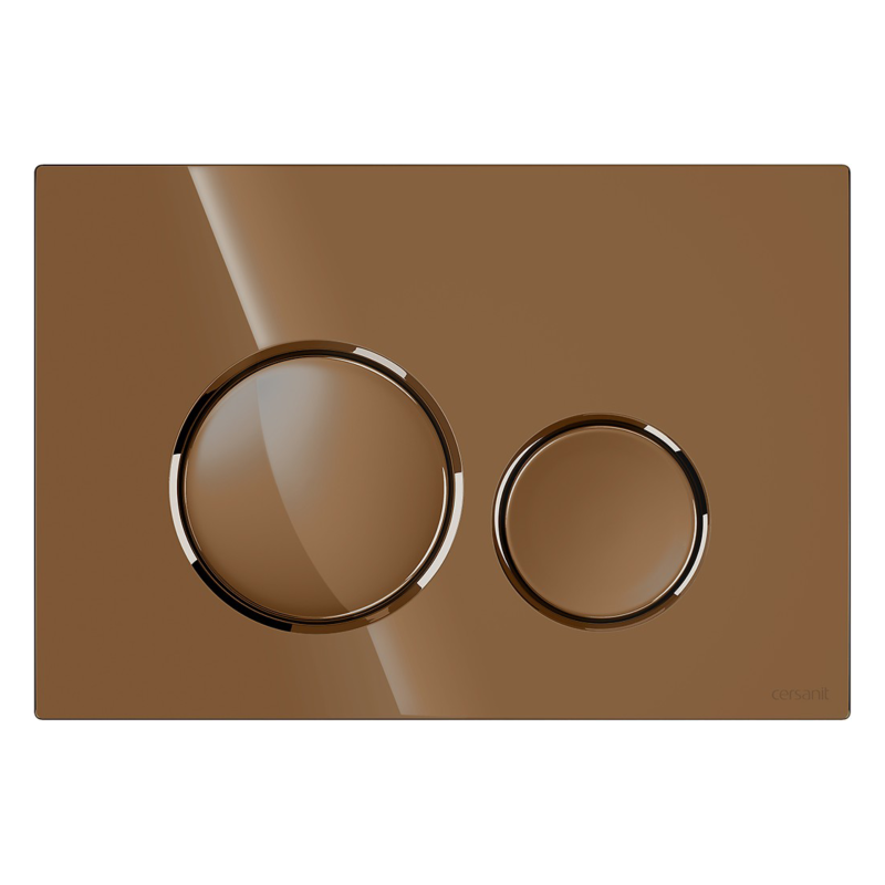 Cersanit LUNA Miedź Błyszcząca Przycisk Spłukujący Dualny, Kompatybilny z AQUA&SYSTEM MECH
