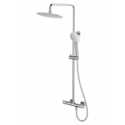 Cersanit Zen zestaw prysznicowy ścienny termostatyczny z deszczownicą chrom