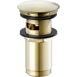 Automatyczny Korek Klik-Klak Złoty Matowy - Uniwersalny Zatyczka do Umywalki z Powłoką PVD, Elegancki Design i Łatwość Obsługi