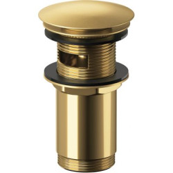 Złoty Szczotkowany Korek Klik-Klak Automatyczny Uniwersalny do Umywalki - Styl i Funkcjonalność dla Łazienki