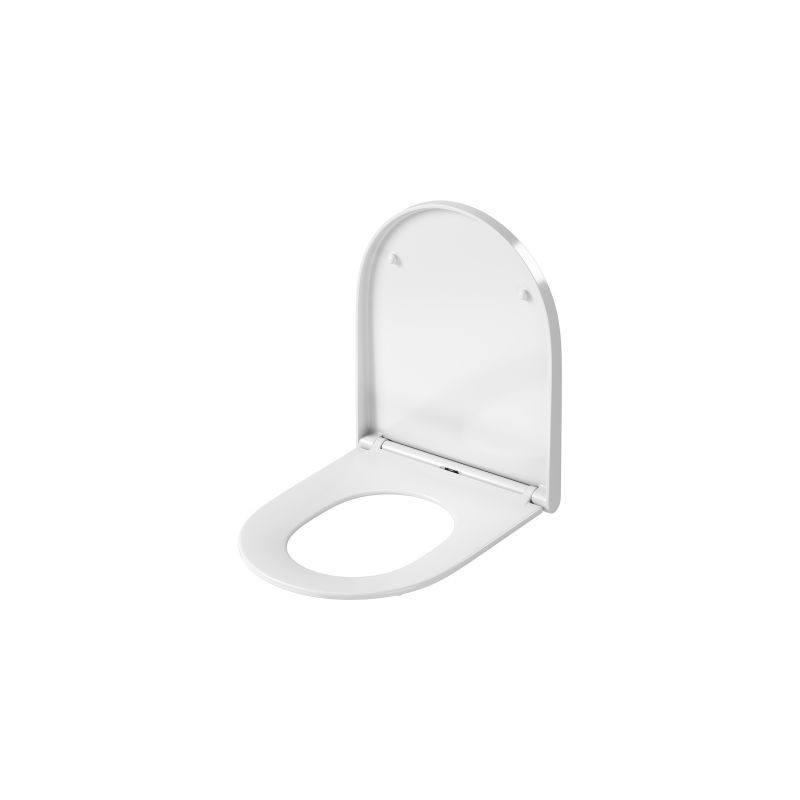 Deska Toaletowa Cersanit LARGA Slim Oval Duroplast Antybakteryjna z One Button Easy-Off i Wolnym Opadem