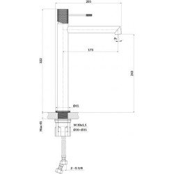 Elegancka Bateria Umywalkowa Zen Cersanit Czarny Gun Metal, Eco Design