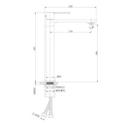 VIRGO Chromowana Bateria Umywalkowa Wysoka z Perlatorem Ekologicznym