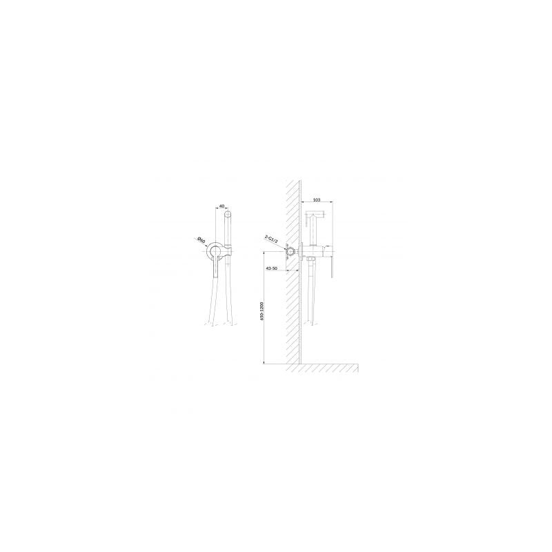 Czarny Zestaw Bidetowy Podtynkowy Virgo Cersanit - Designerska Funkcjonalność