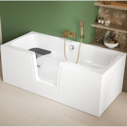 Wanna z drzwiami dla osób starszych Polimat OVI 160x75 prawa panel przedni