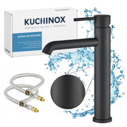 Kuchinox Noia noia bateria umywalkowa stojąca nablatowa czarna