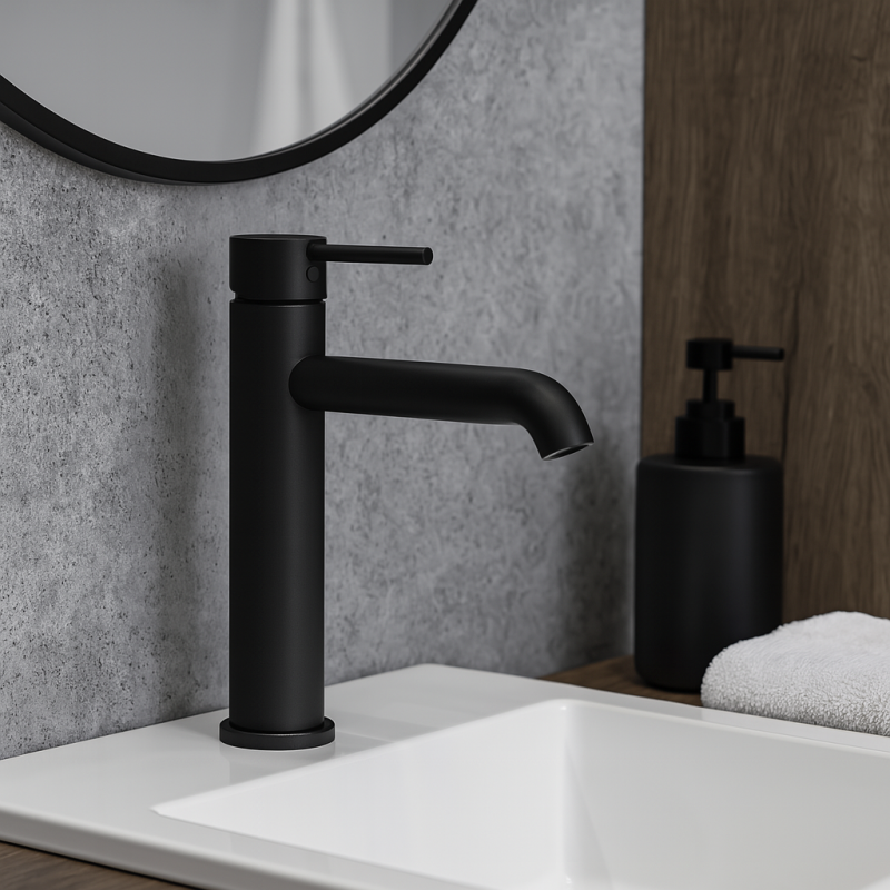 Kuchinox Noia noia bateria umywalkowa stojąca nablatowa czarna