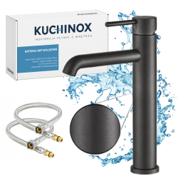 Kuchinox Noia noia bateria umywalkowa stojąca nablatowa grafit