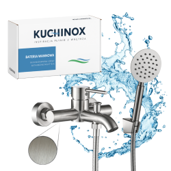 Kuchinox Noia noia bateria wannowa ścienna stal nierdzewna