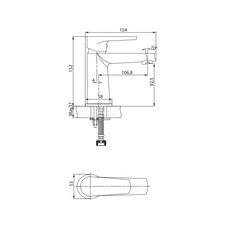 Bateria Umywalkowa Czarna Moduo - Nowoczesna Oszczędność Wody i Design