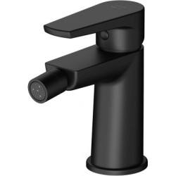 Bateria Bidetowa Moduo Czarna z Ekologicznym Perlatorem i Głowicą Ceramiczną 35mm, WRAS-Certyfikowane Wężyki Eco EPDM 40cm