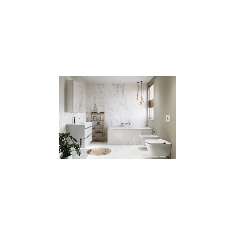 VIRGO Bateria Termostatyczna Wannowo-Natryskowa Ścienna Chrom z SafeTouch i Perlatorem Cersanit Air