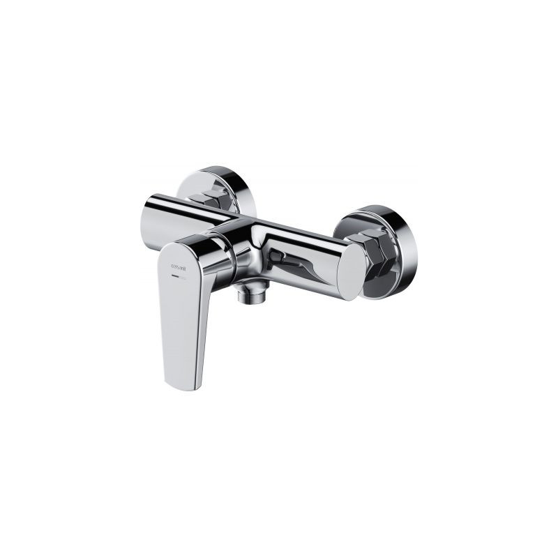 Ścienna Bateria Natryskowa MODUO Chrom Cersanit z Ceramiczną Głowicą 35 mm - Luksusowy Design i Odporność na Użytkowanie