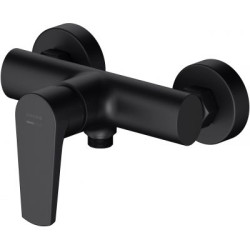 Czarna Bateria Natryskowa Ścienna Cersanit Moduo - Nowoczesna Armatura Łazienkowa