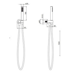 ZEN by Cersanit: Podtynkowy Zestaw Wannowo-Natryskowy Termostatyczny w Kolorze Czarny Gun Metal