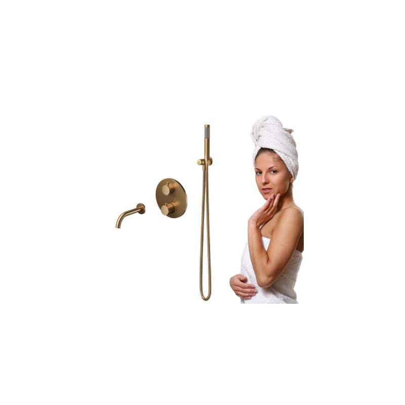 Zestaw Podtynkowy ZEN by Cersanit: Wanienka Miedź Szczotkowana - Elegancja & Funkcjonalność