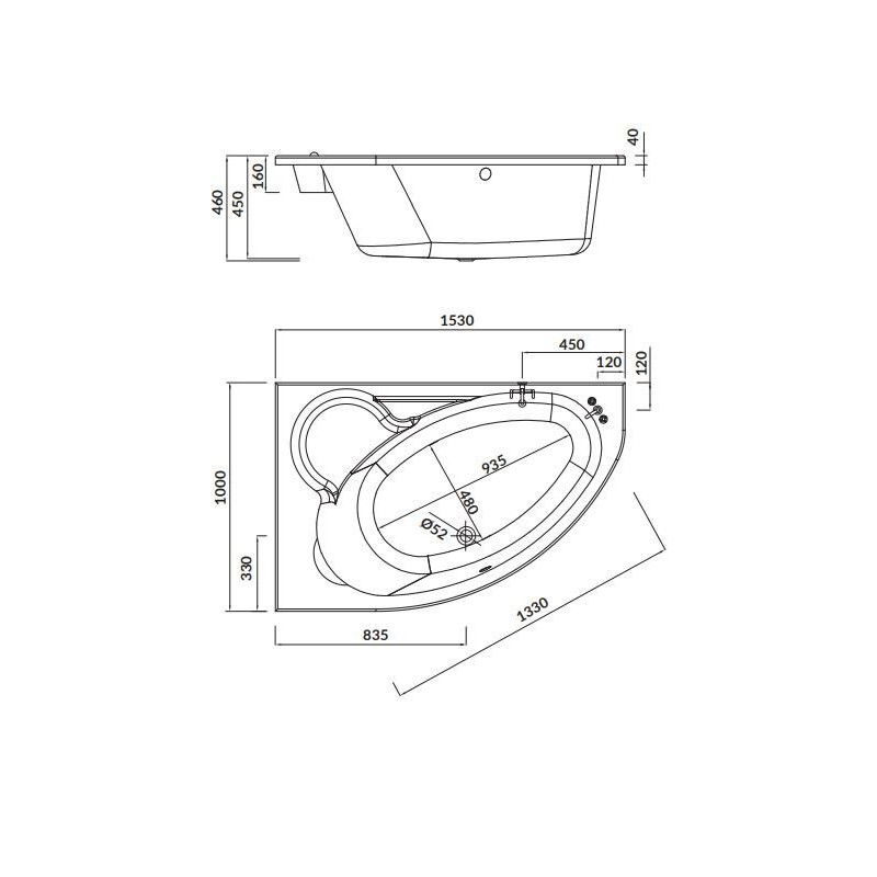Odkryj Komfort: Wanna Cersanit Kaliope 153x100 cm Lewa - Styl i Relaks dla Twojej Łazienki!