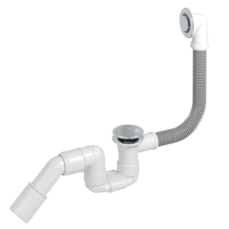 Elegancka wanna Larga SLIM 150x75 z parawanem i syfonem clik-clack - nowoczesny design!