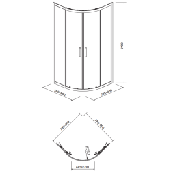 Narożna Kabina Prysznicowa Arteco 80 z Brodzikiem Tako - Nowoczesność i Komfort w Twojej Łazience