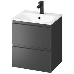 Elegancka Szafka z Umywalką MODUO 50 Antracyt - Nowoczesny Styl dla Twojej Łazienki!