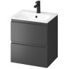 Elegancka Szafka z Umywalką MODUO 50 Antracyt - Nowoczesny Styl dla Twojej Łazienki!