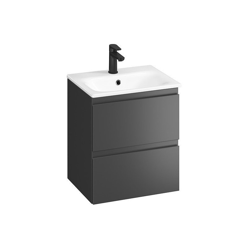 Elegancka Szafka z Umywalką MODUO 50 Antracyt - Nowoczesny Styl dla Twojej Łazienki!