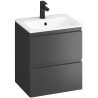 Elegancka Szafka z Umywalką MODUO 50 Antracyt - Nowoczesny Styl dla Twojej Łazienki!