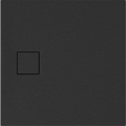 Elegancki Brodzik Tako Slim 80x80 Matowy Czarny z Syfonem - Nowoczesny Design