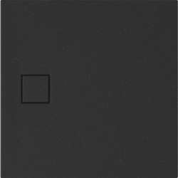 Elegancki Brodzik Tako Slim 90x90 Czarny Mat z Syfonem - Nowoczesny Design