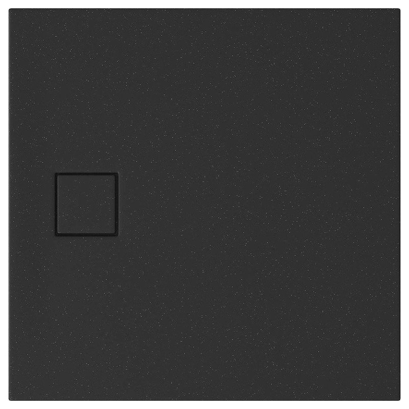 Elegancki Brodzik Tako Slim 90x90 Czarny Mat z Syfonem - Nowoczesny Design