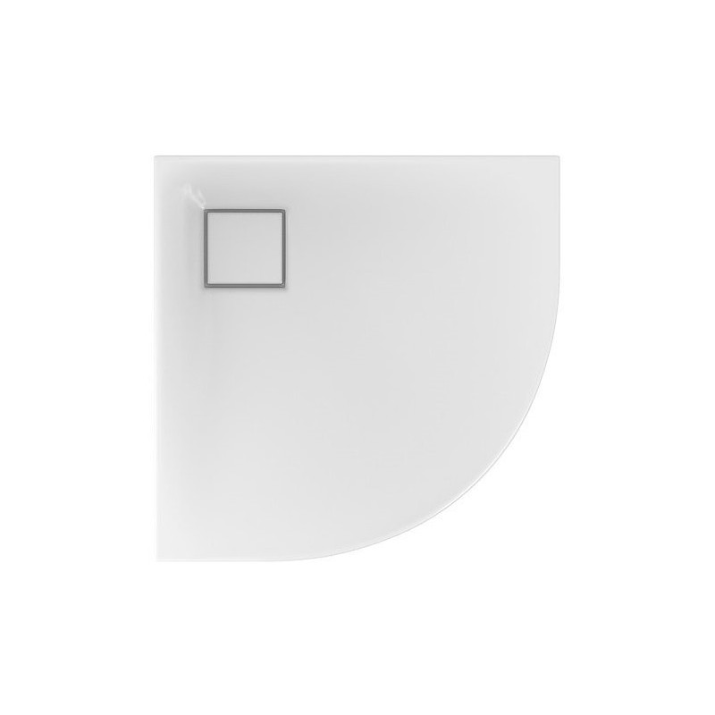 Elegancki brodzik półokrągły 80x80 cm - model Tako Slim biały + syfon gratis!